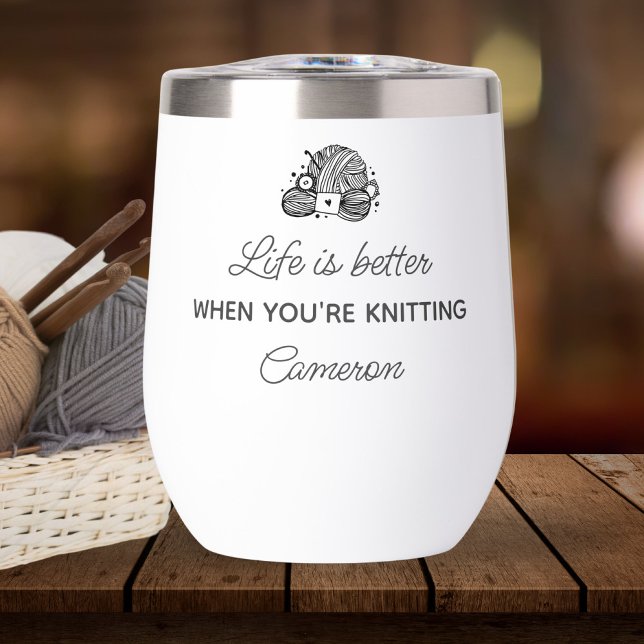Funny Knitter Gift, Knitting Quote Personalised (Creator Uploaded)
