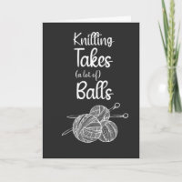 Funny Knitting Cards Yarn Knitter Quote Saying