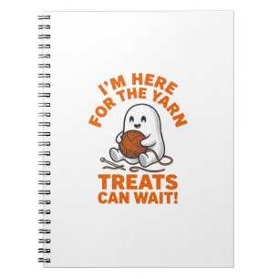 Funny Knitting Ghost Vintage Engraving Design_1 Notebook