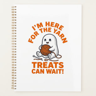 Funny Knitting Ghost Vintage Engraving Design_1 Planner