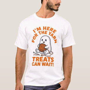 Funny Knitting Ghost Vintage Engraving Design_1 T-Shirt