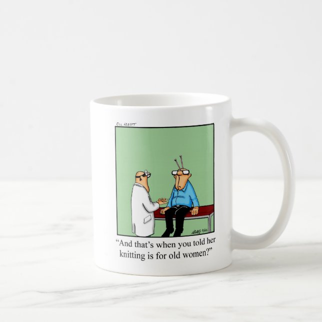 Funny Knitting Humour Mug Gift (Right)