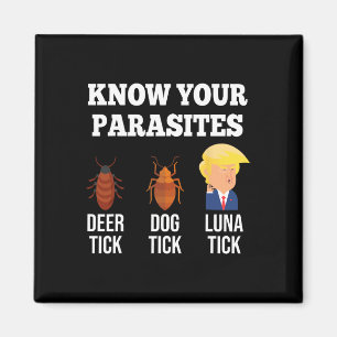 Funny Know Your Parasites Anti Trump Tick 2024 Ele Magnet