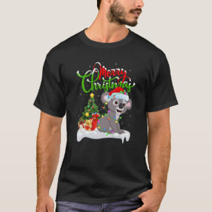 Funny Koala Animal Lover Xmas Lighting Koala Chris T-Shirt