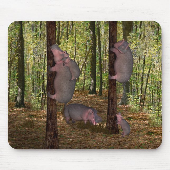 Funny Koala-Wannabe Hippos Mouse Pad (Front)