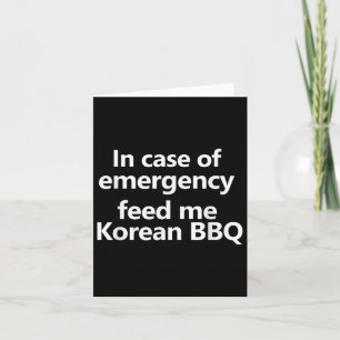 Funny Korean Bbq Foodie Asian Culture Food Lover K Card