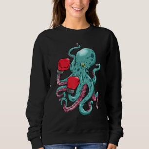 Funny Kraken Octopus Boxing Gloves Underwater Ocea Sweatshirt