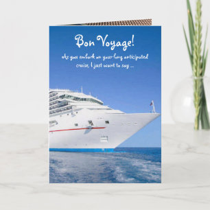 Funny Lab Bon Voyage for cruise. Card