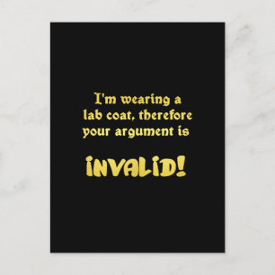 Funny Lab Coat Logic: The Ultimate Argument Ender Postcard