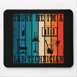Funny lab tech vintage laboratory technician humou mouse pad