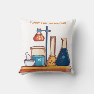 Funny Lab Technician Graphic Design  Cushion