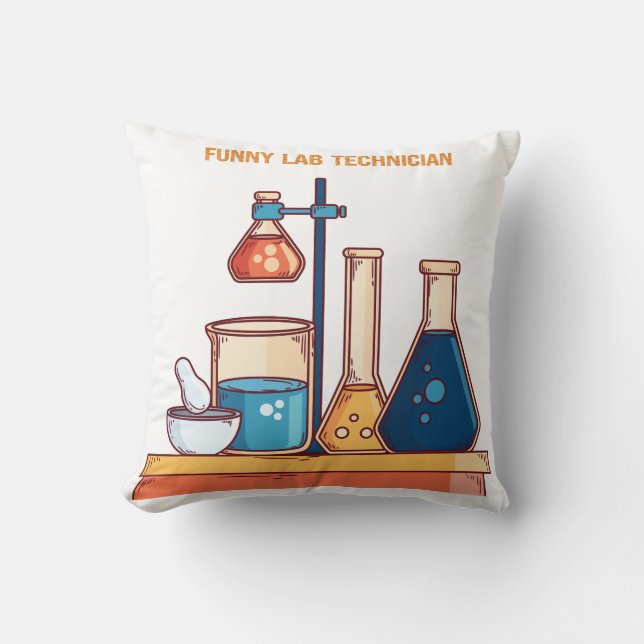Funny Lab Technician Graphic Design  Cushion (Front)