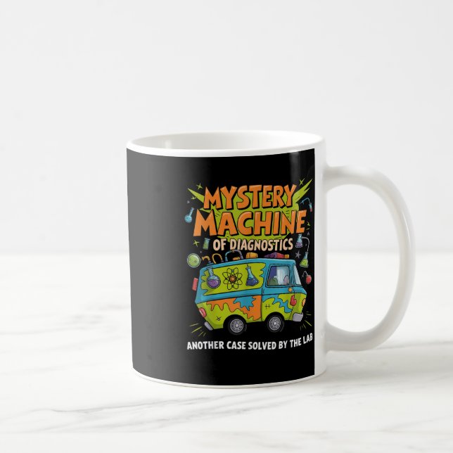 Funny Lab Week 2025 Retro Mystery Machine Of Diagn Coffee Mug (Right)
