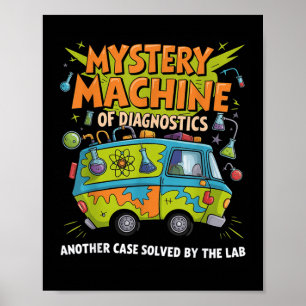 Funny Lab Week 2025 Retro Mystery Machine Of Diagn Poster