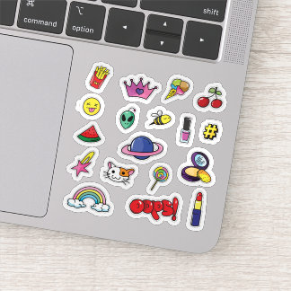 Funny label sticker set