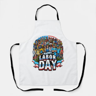 Funny Labour Day Happy American Labour Day Apron