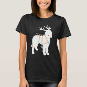 Funny Labradoodle Dog Tree Christmas Lights Xmas P T-Shirt