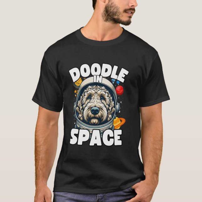 Funny Labradoodle Space Design Labradoodle Lover T-Shirt (Front)