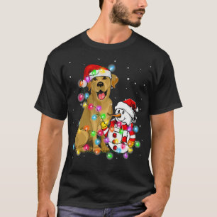 Funny Labrador Dog Christmas Tee Snowman Xmas Ligh
