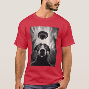 Funny Labrador Dog Sie with UFO Classic SciFi gift T-Shirt