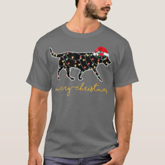 Funny Labrador Dog Tree Christmas Lights Xmas Paja T-Shirt