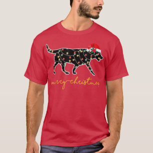 Funny Labrador Dog Tree Christmas Lights Xmas Paja T-Shirt