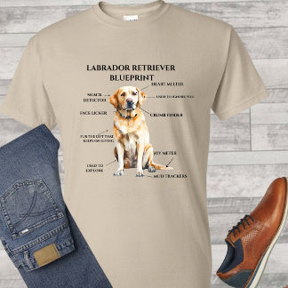 Funny Labrador Retriever  Blueprint T-Shirt