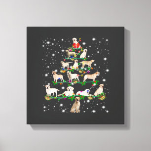 Funny Labrador Retriever Christmas Tree Classic T- Canvas Print