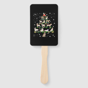 Funny Labrador Retriever Christmas Tree Classic T- Hand Fan