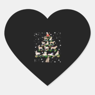 Funny Labrador Retriever Christmas Tree Classic T- Heart Sticker