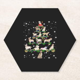 Funny Labrador Retriever Christmas Tree Classic T- Paper Coaster