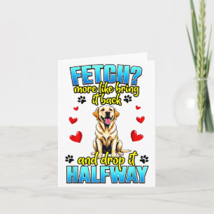 Funny Labrador Retriever Design For Dog Owner Card