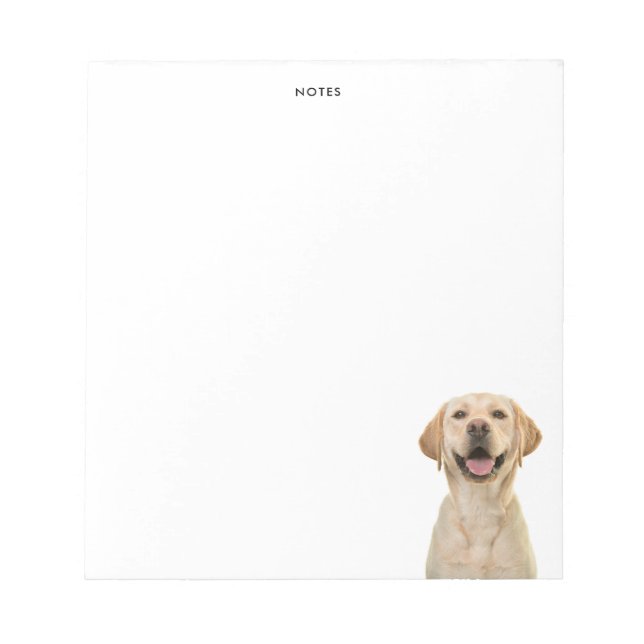 Funny Labrador Retriever Dog Personalised Name Notepad (Front)