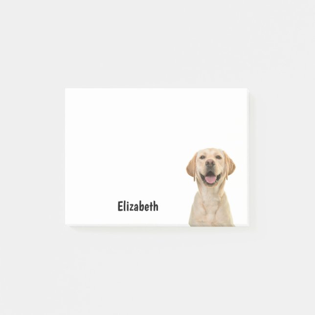 Funny Labrador Retriever Dog Personalised Name Post-it Notes (Front)