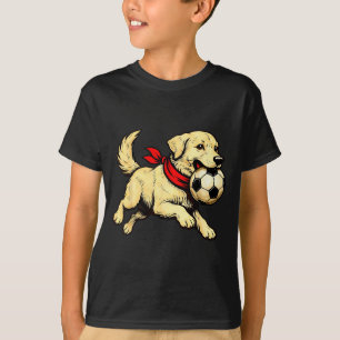 Funny Labrador Retriever Dog Playing Soccer Game D T-Shirt
