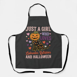 Funny Labrador Retriever Halloween Pumpkin Dog Apron