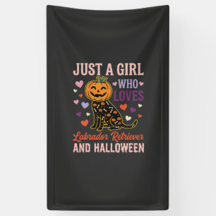 Funny Labrador Retriever Halloween Pumpkin Dog Banner