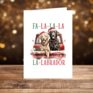 Funny Labradors Christmas Happy Holidays Holiday Card