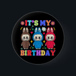 Funny Labubu Birthday Tee Girls Kids Labubu Bday D 6 Cm Round Badge<br><div class="desc">Funny Labubu Birthday Tee Girls Kids Labubu Bday Decoration</div>