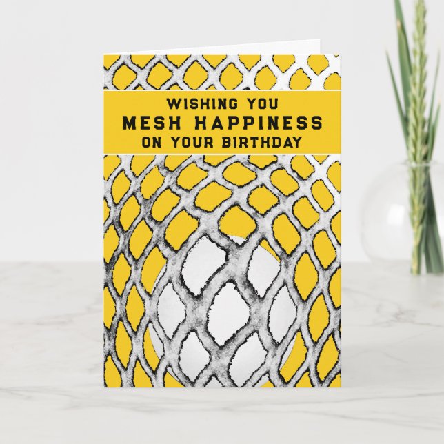 Funny Lacrosse Birthday Card (Front)