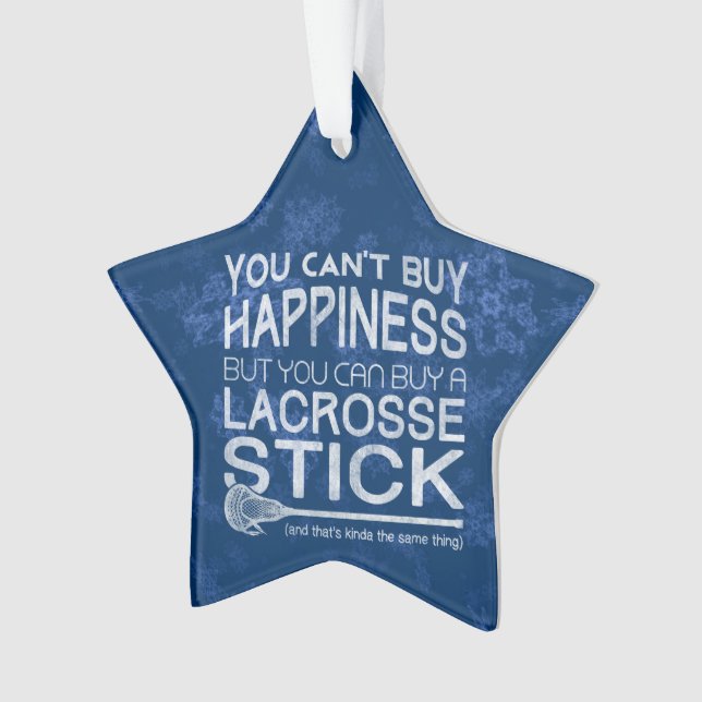 Funny Lacrosse Christmas Ornament Decoration (Front)
