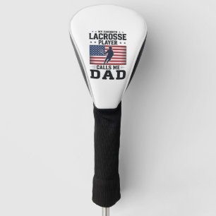 Funny Lacrosse Dad American Flag Vintage Shirt Des Golf Head Cover