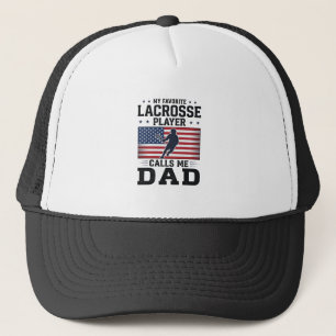 Funny Lacrosse Dad American Flag Vintage Shirt Des Trucker Hat