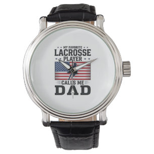 Funny Lacrosse Dad American Flag Vintage Shirt Des Watch