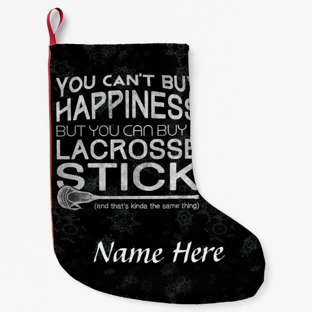 Funny Lacrosse Design Christmas Stocking (Front)