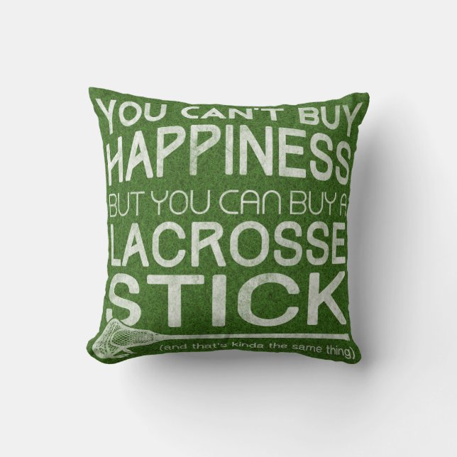 Funny Lacrosse Design Throw Pillows (Front)