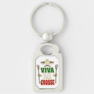 Funny Lacrosse Keychain - Lax Gift VIVA LA CROSSE