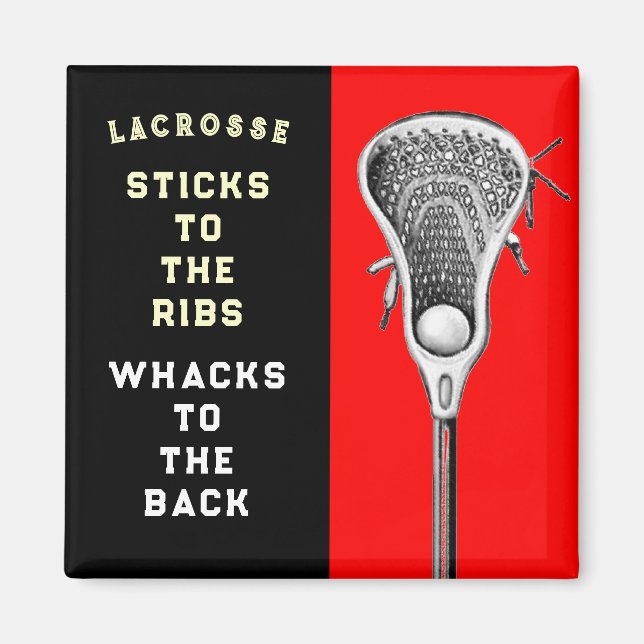 Funny Lacrosse Magnet (Front)