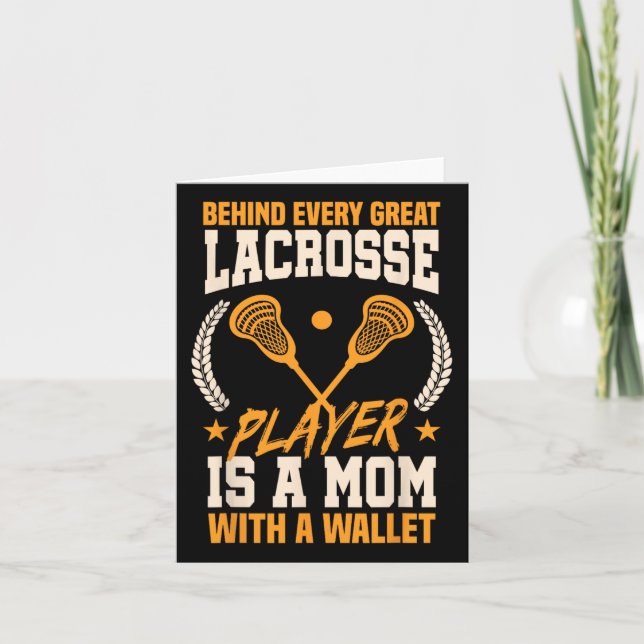 Funny Lacrosse Mum Mothers Day  Card (Front)