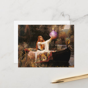 Funny Lady of Shallot Parody Postcard